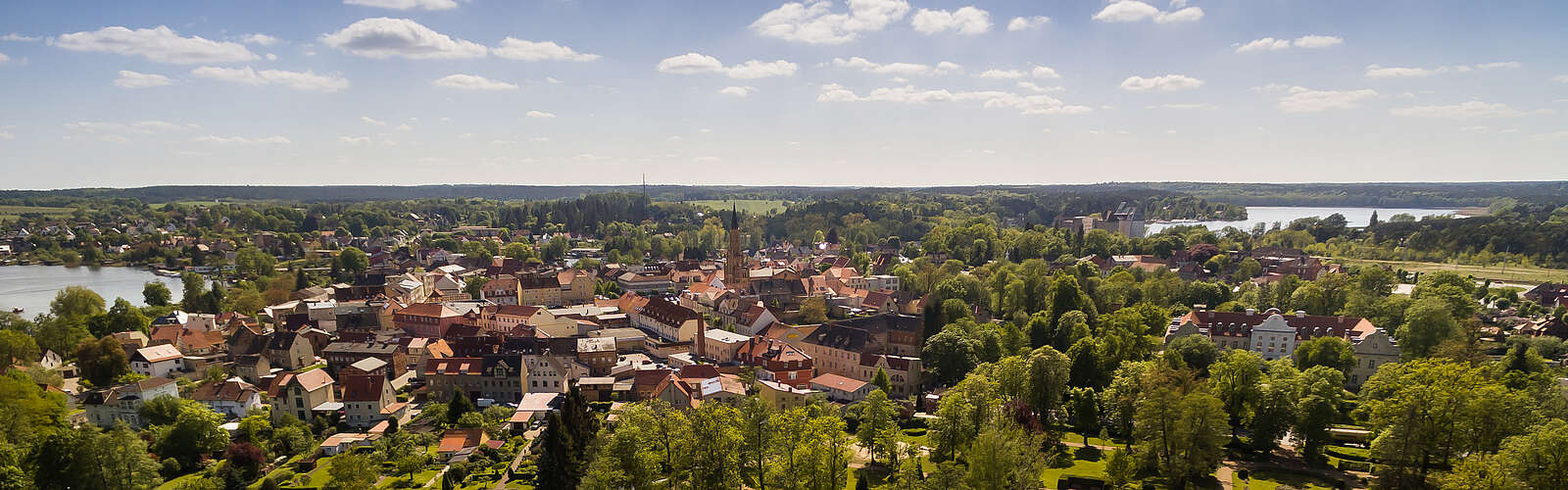 Luftaufnahme von der Wasserstadt Fürstenberg/Havel