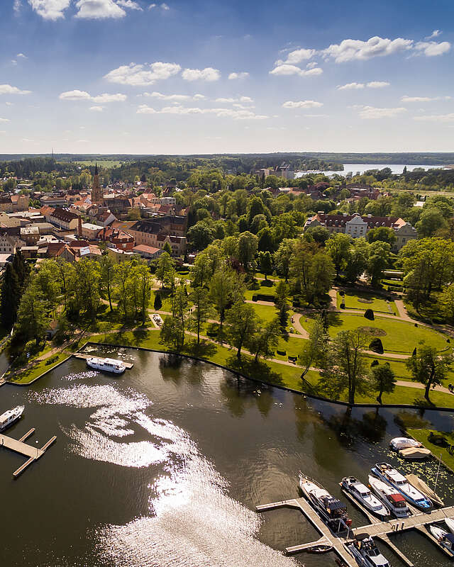 Luftaufnahme von der Wasserstadt Fürstenberg/Havel